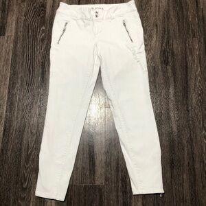 Tom Tailor Denim Jona Extra Skinny White Low Rise Moto Jeans Size 30